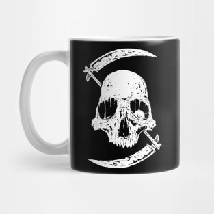 Skull Scythe Black Metal Mug